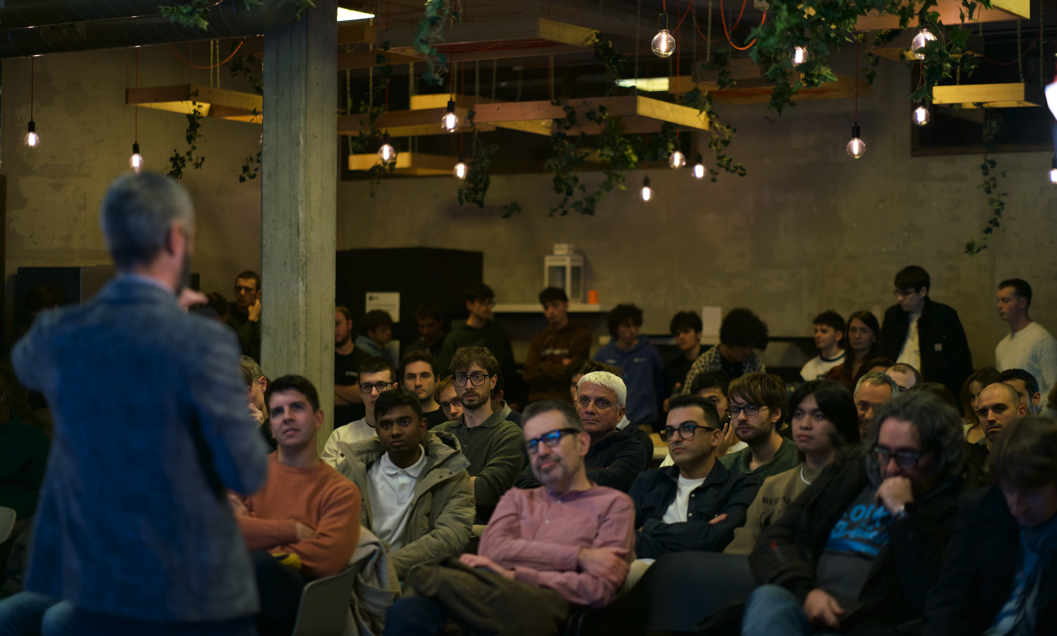 Attendees collaborating on a project